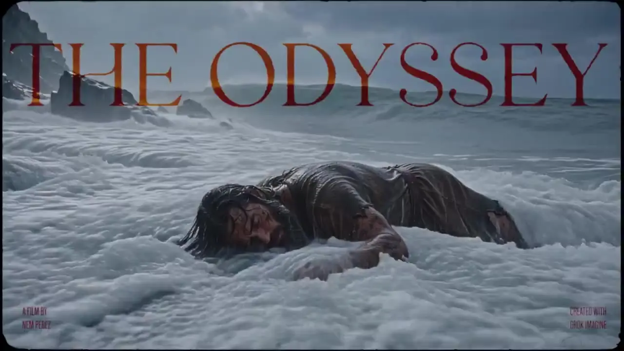 Grand prize still — Odysseus and Nausicaa on the Phaeacian shore